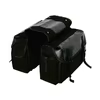Canvas & Leather Bicycle Rear-Rack Pannier Bag Black color SKU reference