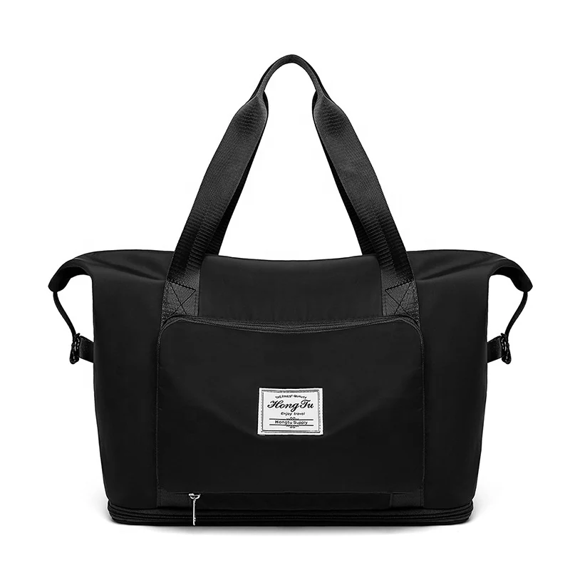 Foldable Women's Weekend Travel Tote Black color SKU reference