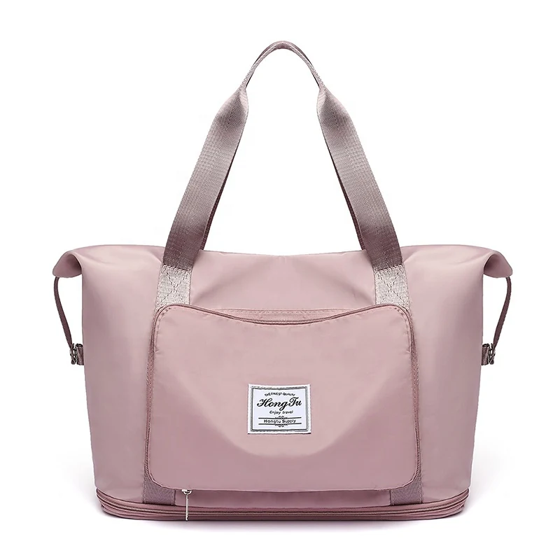 Foldable Women's Weekend Travel Tote Pink color SKU reference
