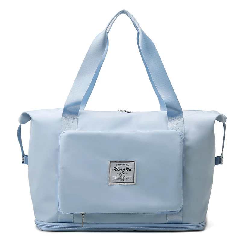 Expandable Oxford Travel Duffle with 13 Color References Sky blue color SKU reference