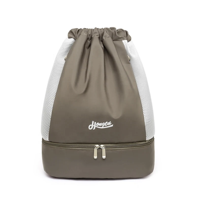 Foldable Swim & Sports Duffle Backpack Khaki color SKU reference