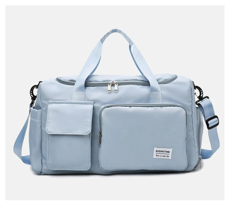 Two-Size Sports Travel Duffle with Shoe Storage Blue2 color SKU reference