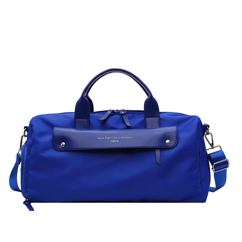Foldable Sublimation-Ready Sports Duffle with Shoe Storage Blue color SKU reference