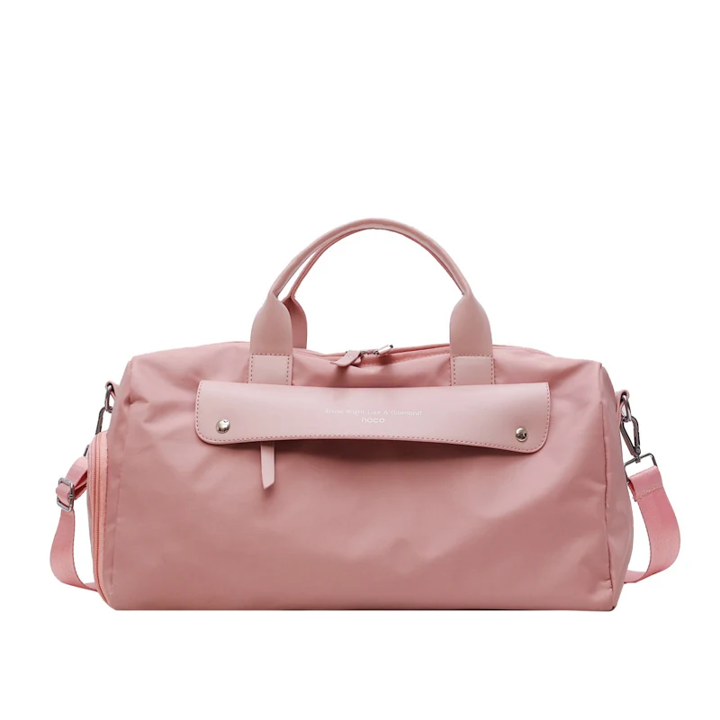 Foldable Sublimation-Ready Sports Duffle with Shoe Storage Pink color SKU reference