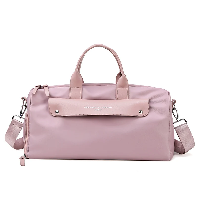 Foldable Sublimation-Ready Sports Duffle with Shoe Storage Pink2 color SKU reference