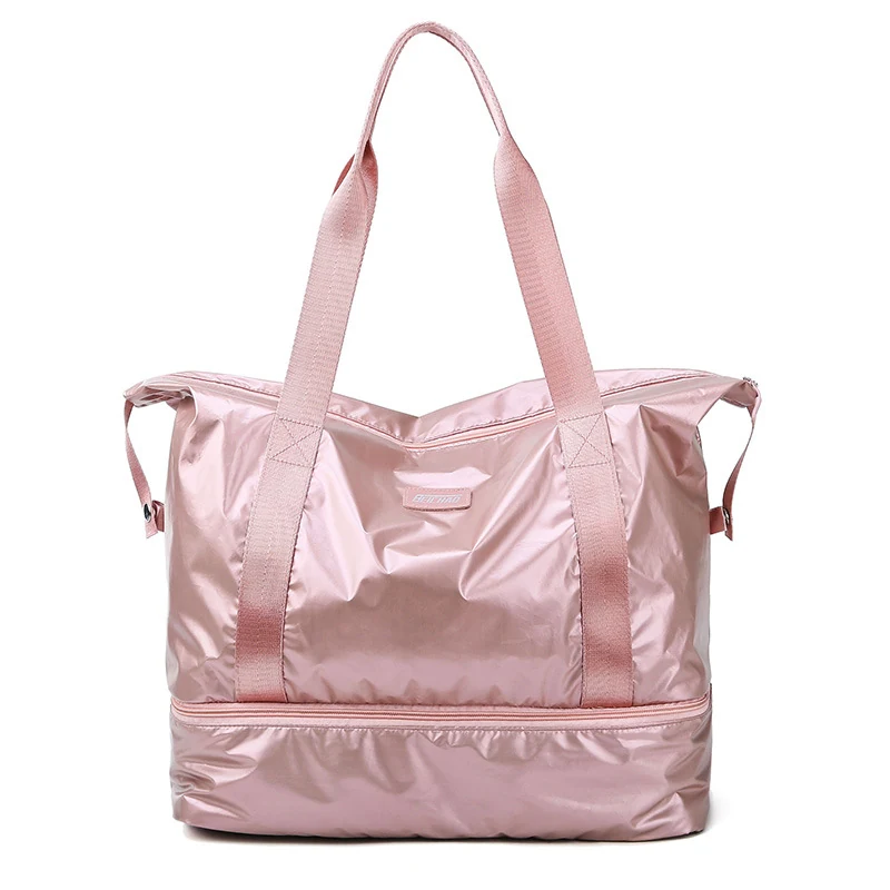 Color-Block Sports Duffle with Shoe Compartment Pink color SKU reference