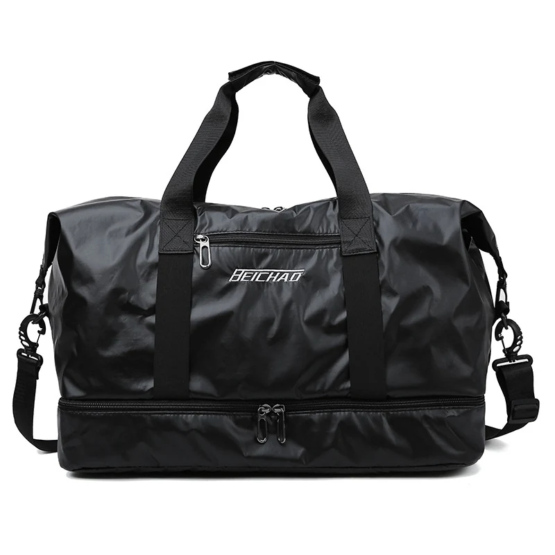 Holographic Pearlescent Gym & Travel Duffle Black color SKU reference