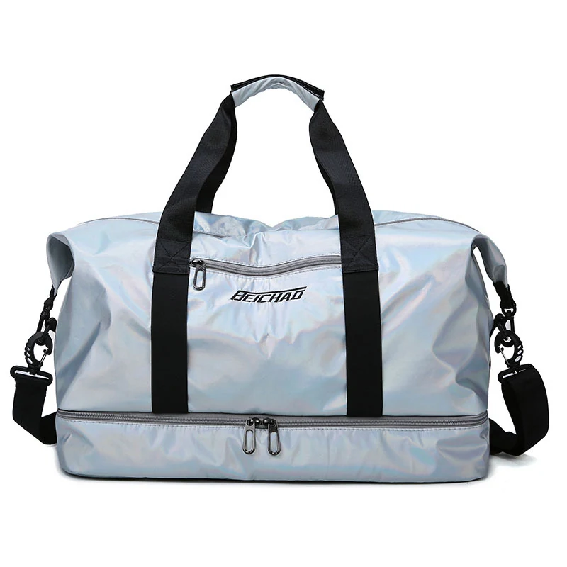 Holographic Pearlescent Gym & Travel Duffle White color SKU reference
