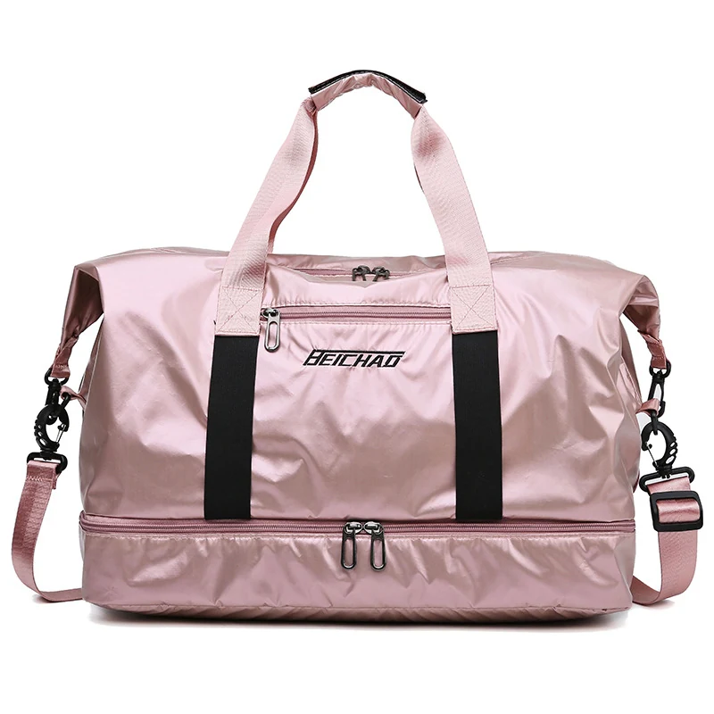 Holographic Pearlescent Gym & Travel Duffle Pink color SKU reference