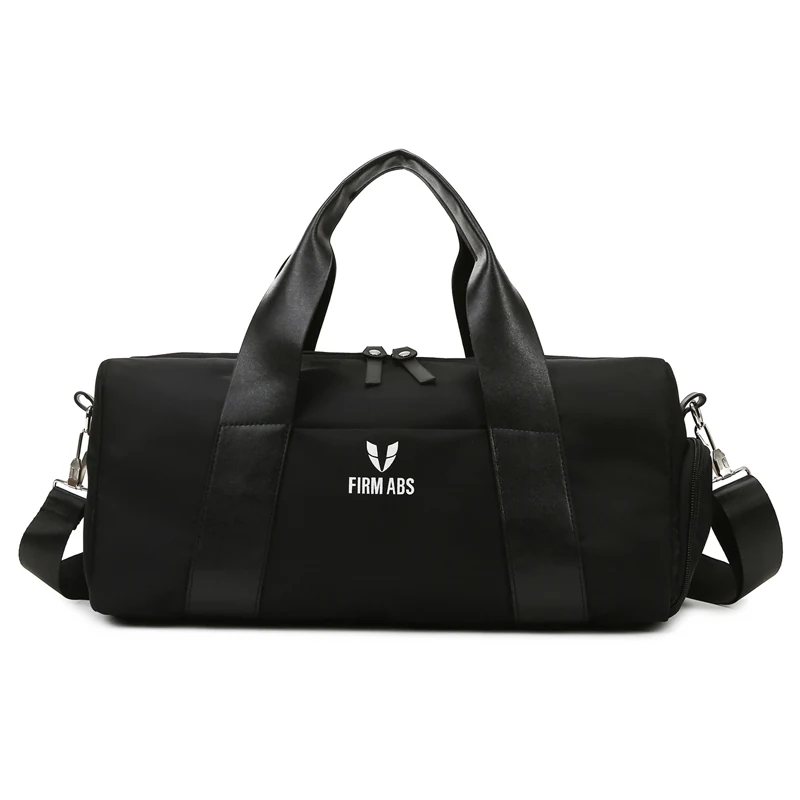 Quilted Barrel Gym Duffle with Shoe Compartment Black color SKU reference