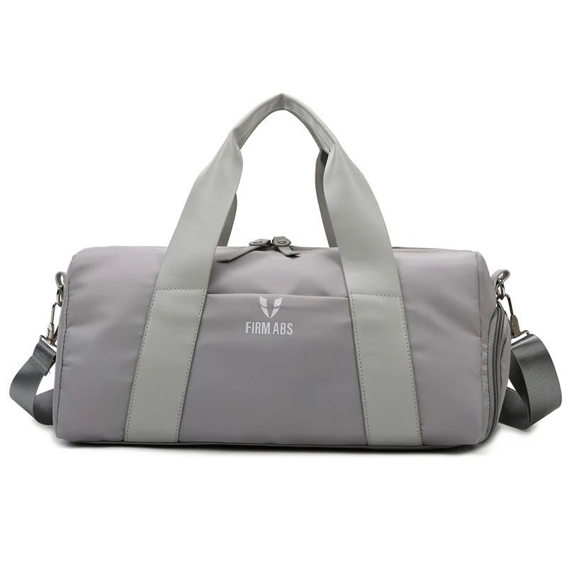 Quilted Barrel Gym Duffle with Shoe Compartment Gray color SKU reference