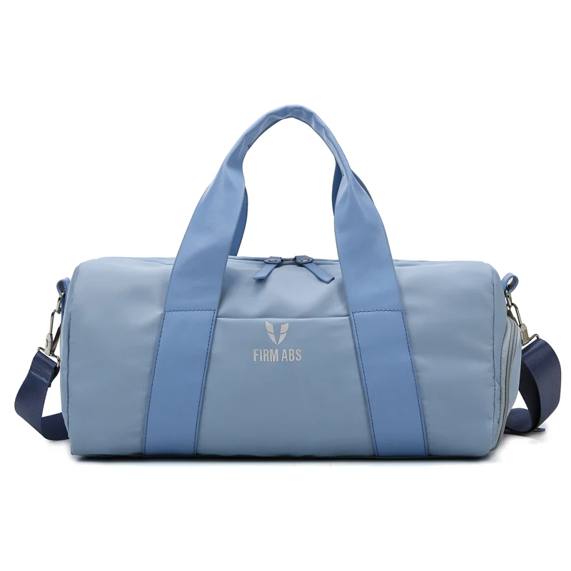 Quilted Barrel Gym Duffle with Shoe Compartment Sky blue color SKU reference