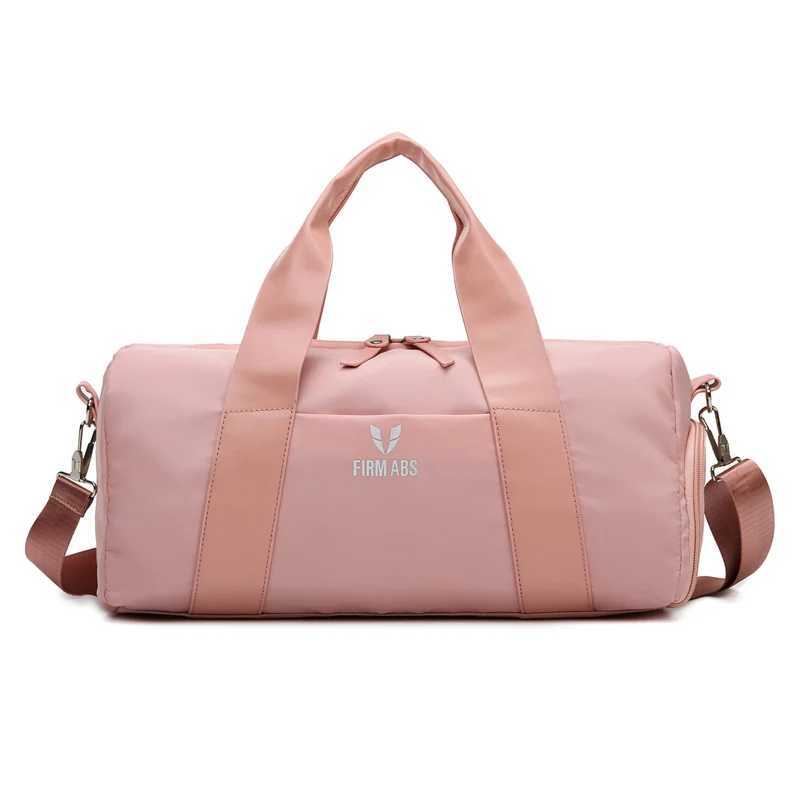 Quilted Barrel Gym Duffle with Shoe Compartment Pink color SKU reference