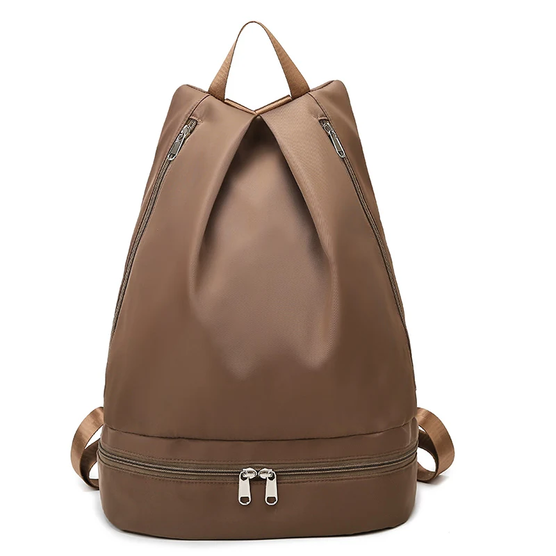 Dance & Fitness Duffle Backpack with Shoe Compartment Dark khaki color SKU reference