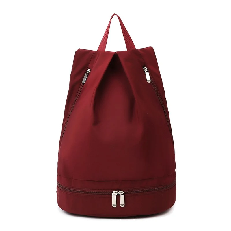 Dance & Fitness Duffle Backpack with Shoe Compartment Burgundy color SKU reference