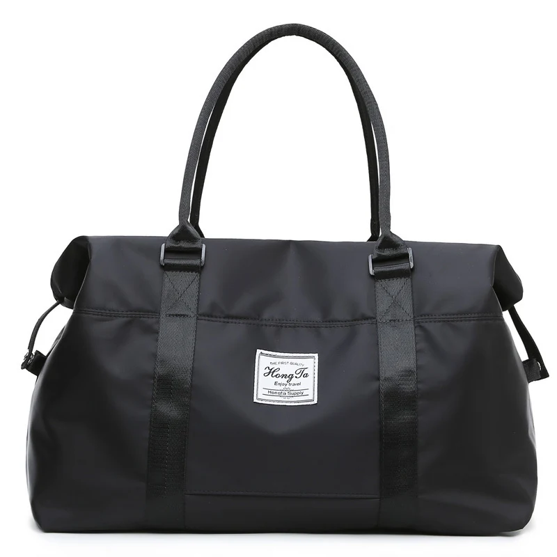 Multi-Pocket Travel Weekender Tote in Two Sizes Black20 × 50 × 26 cm color SKU reference