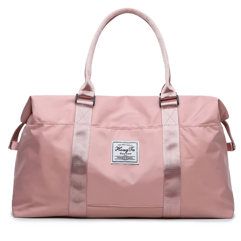 Multi-Pocket Travel Weekender Tote in Two Sizes Pink14 × 42 × 26 cm color SKU reference