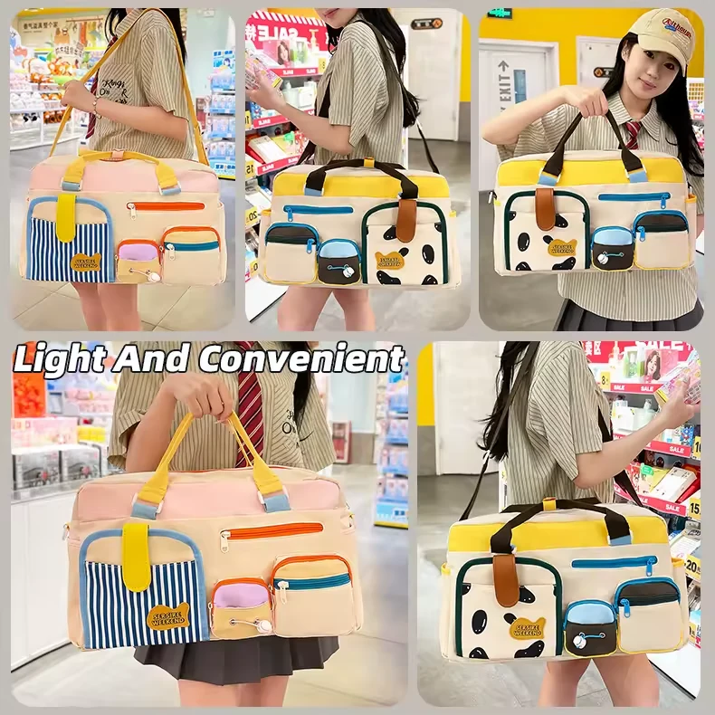 24L Nylon Weekender Duffel with Multiple Pockets product reference image