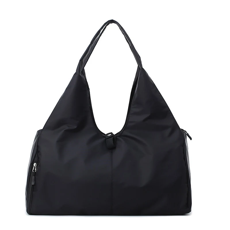 Foldable Travel Duffle Backpack with Shoe Storage Black color SKU reference