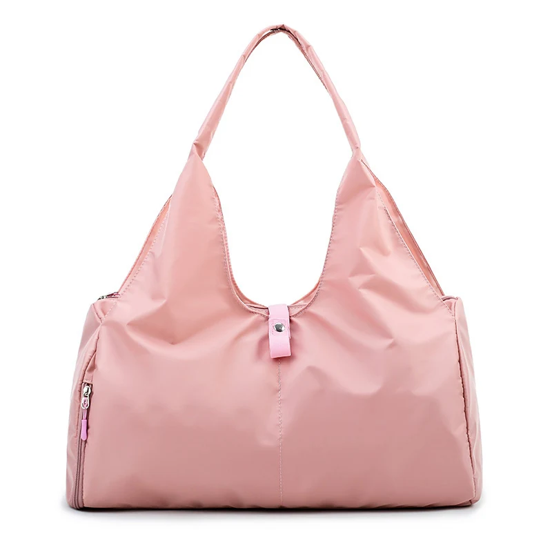 Foldable Travel Duffle Backpack with Shoe Storage Pink color SKU reference