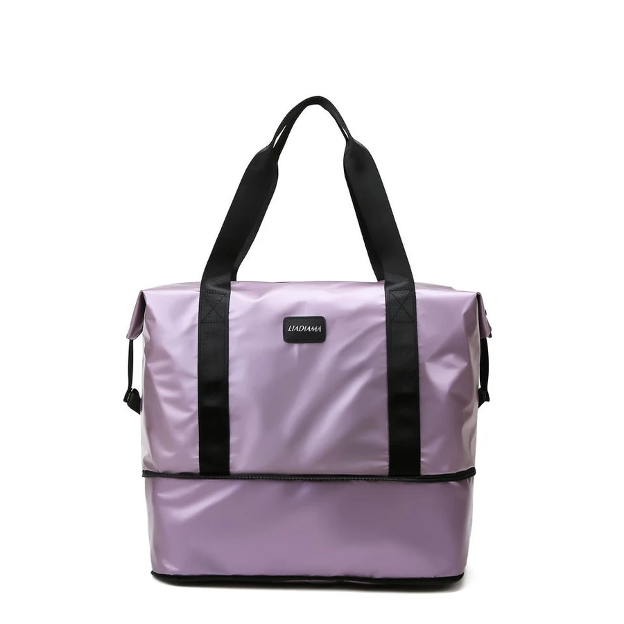 Pearlescent Expandable Weekender Tote with Wet/Dry Storage Purple color SKU reference
