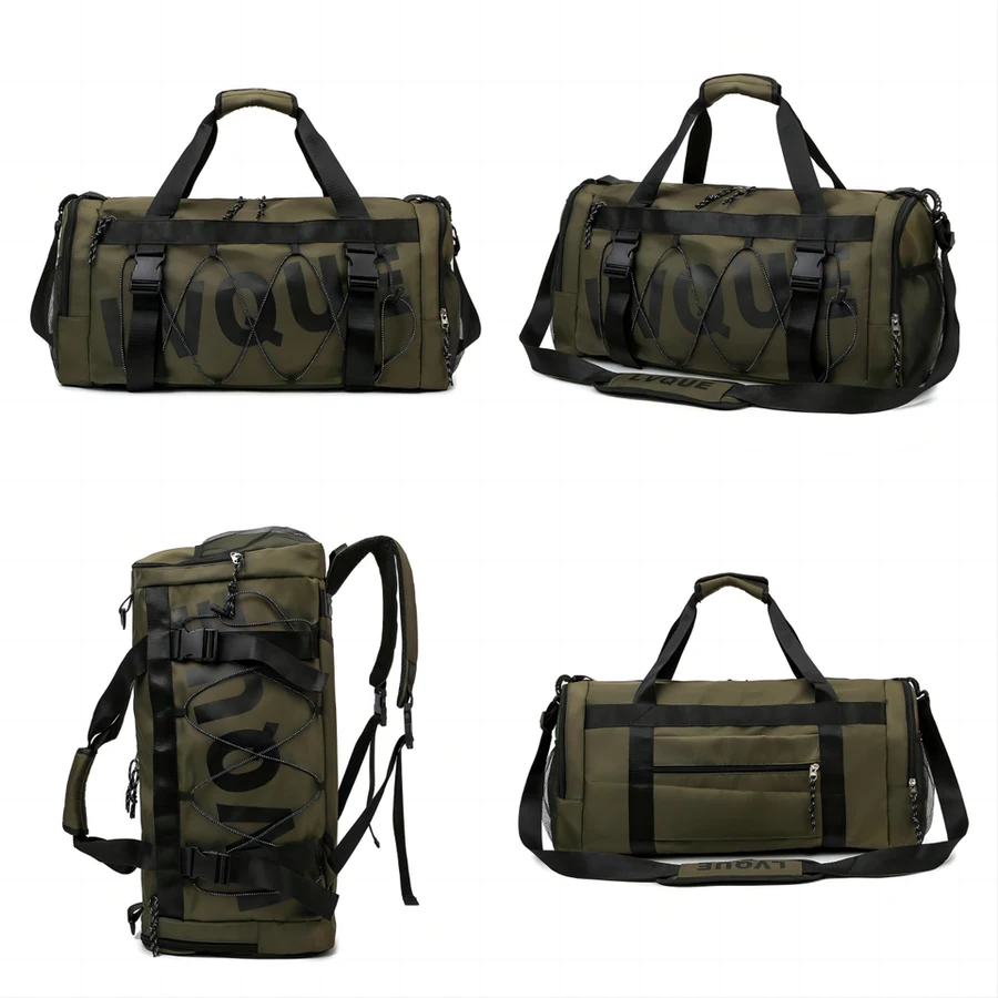 3-in-1 Yoga Mat & Travel Gym Backpack Army Green color SKU reference