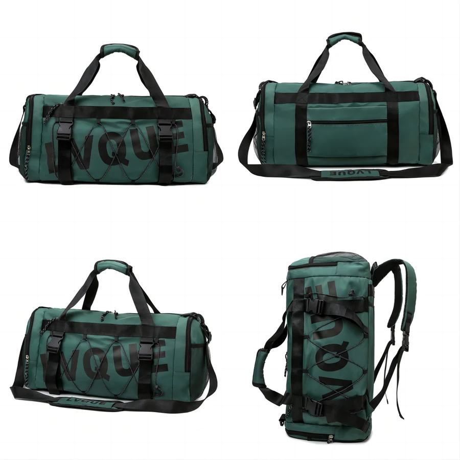 3-in-1 Yoga Mat & Travel Gym Backpack Green color SKU reference