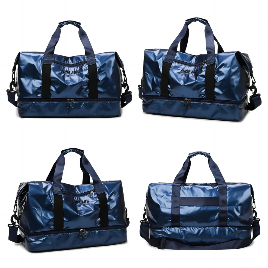 PU Gym & Travel Duffel with Yoga Mat Carrier Navy color SKU reference