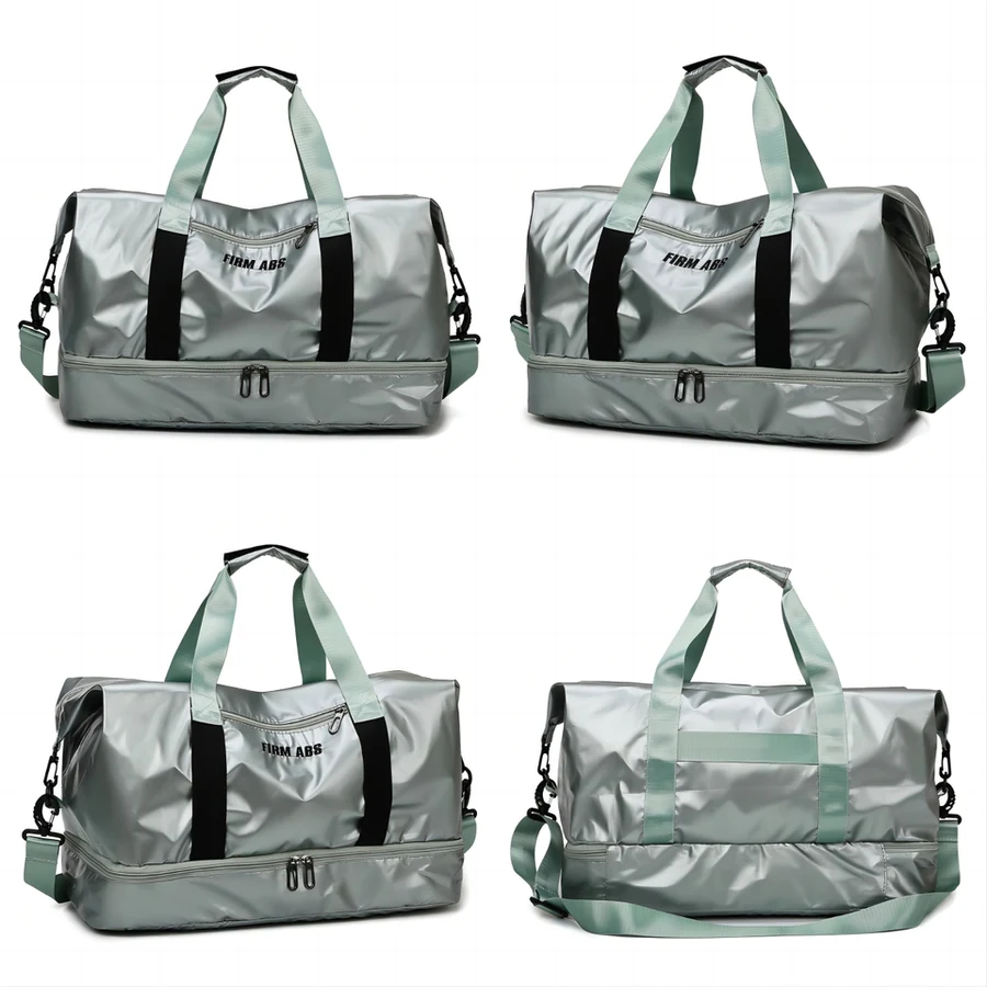PU Gym & Travel Duffel with Yoga Mat Carrier Light Green color SKU reference