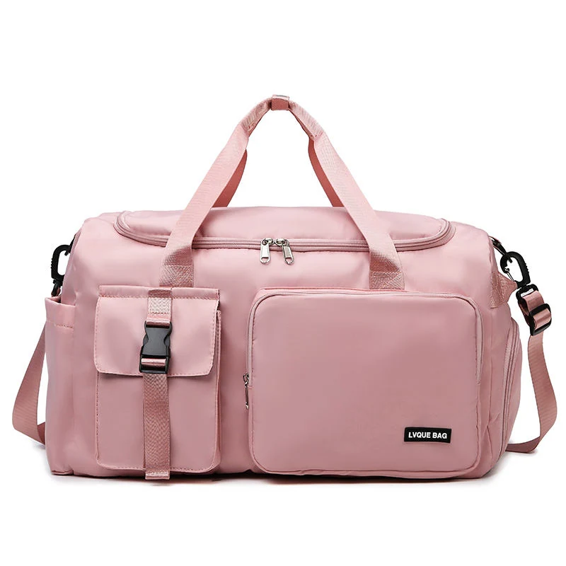 Dry/Wet Weekender Duffel with Trolley Sleeve Pink color SKU reference