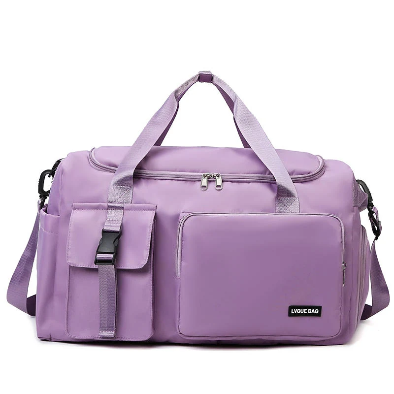 Dry/Wet Weekender Duffel with Trolley Sleeve Purple color SKU reference