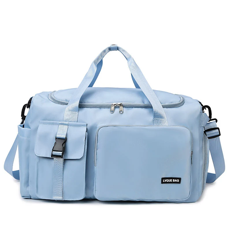 Dry/Wet Weekender Duffel with Trolley Sleeve Sky Blue color SKU reference