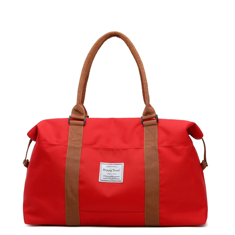 Canvas-Style Travel Gym Duffle in Two Sizes Red 43 × 15 × 30 cm color SKU reference