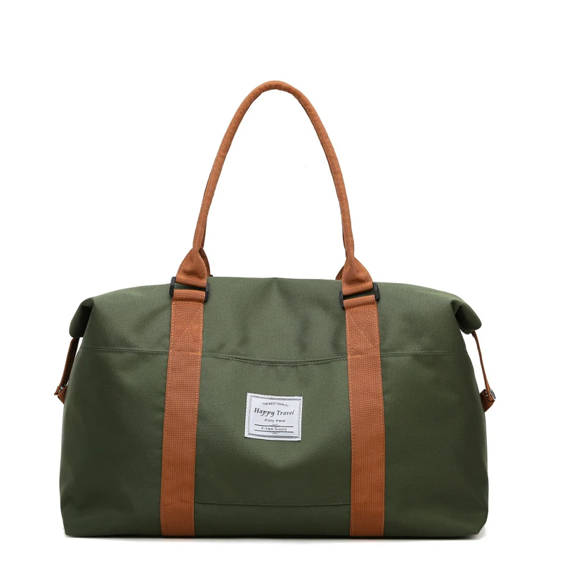 Canvas-Style Travel Gym Duffle in Two Sizes Green 43 × 15 × 30 cm color SKU reference