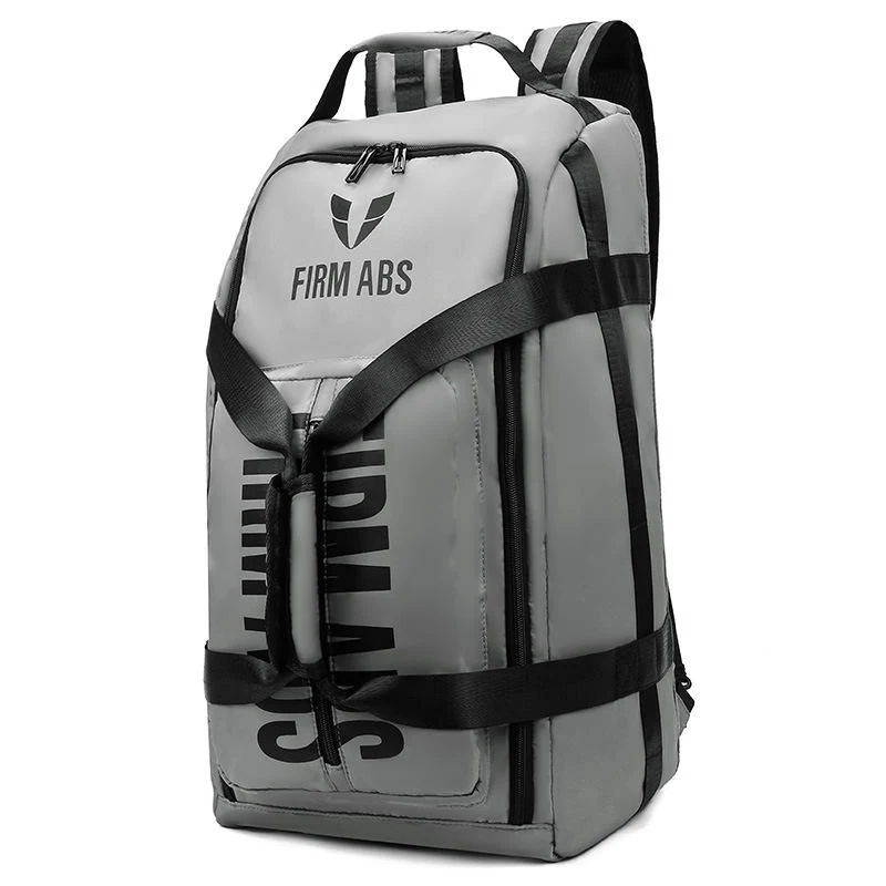 Sports Travel Backpack with Separate Shoe Compartment Gray color SKU reference