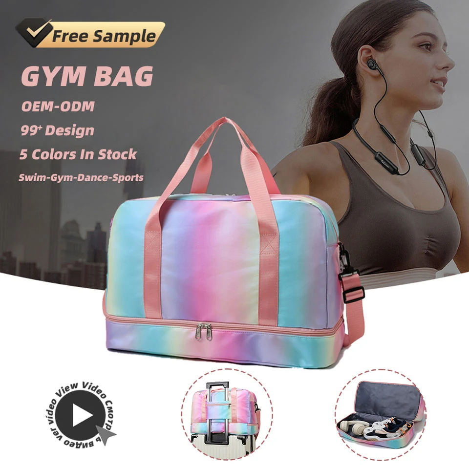 Rainbow Gym Duffel with Yoga-Mat Carry & Shoe Storage product reference image