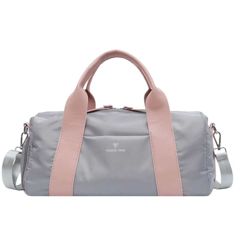Compact Dance & Gym Duffle with Shoe Dividers Gray color SKU reference