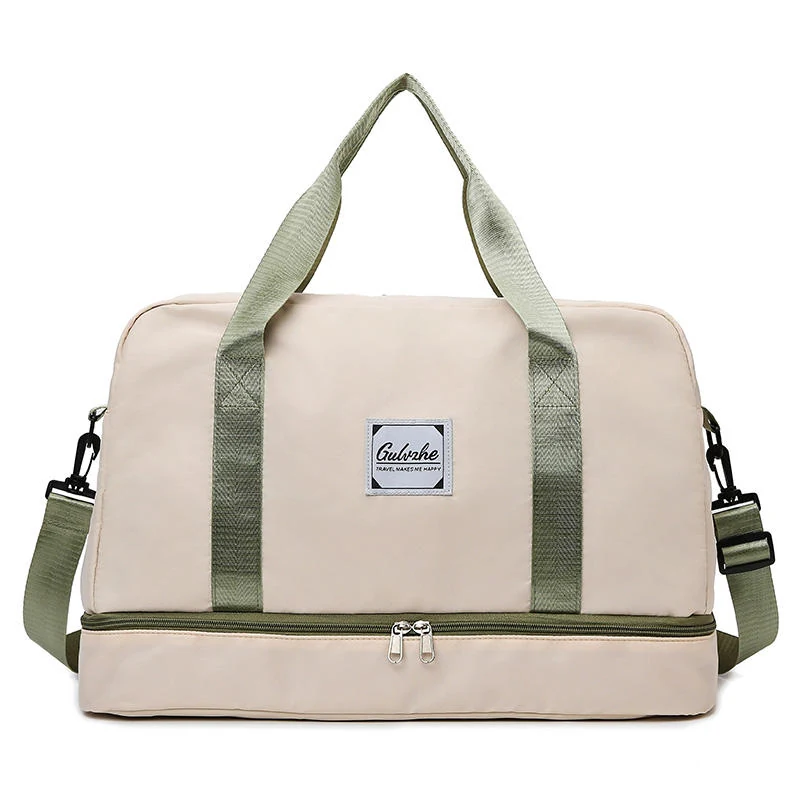 Wet/Dry Travel Duffel with Separate Shoe Compartment White color SKU reference