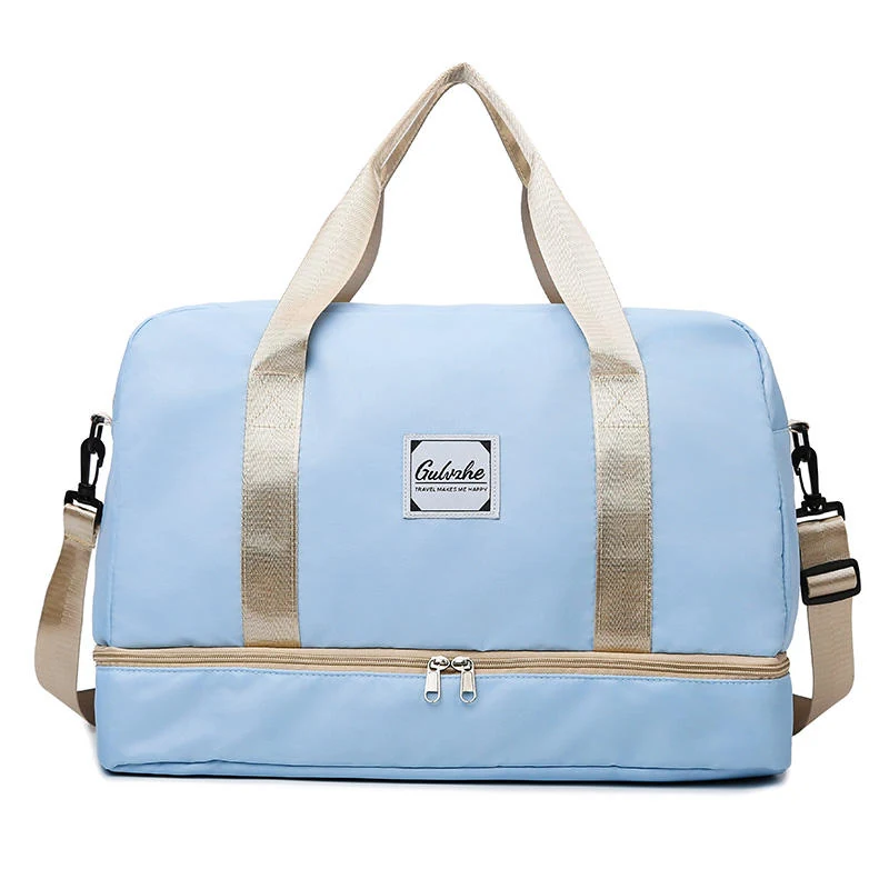 Wet/Dry Travel Duffel with Separate Shoe Compartment Light Blue color SKU reference