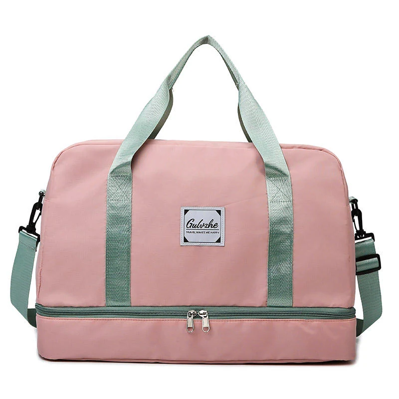Wet/Dry Travel Duffel with Separate Shoe Compartment Pink color SKU reference