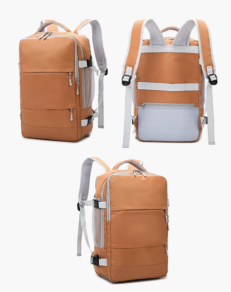 Business Travel Backpack with Breathable Shoe Pocket Yellow color SKU reference