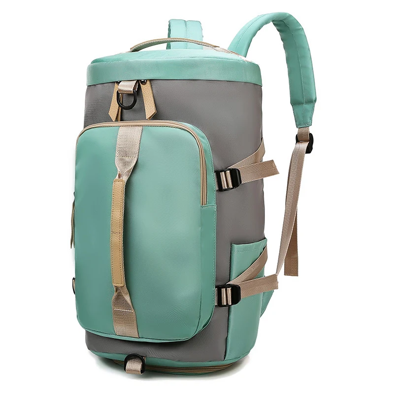 Travel Duffle Backpack with Shoe Compartment Green color SKU reference