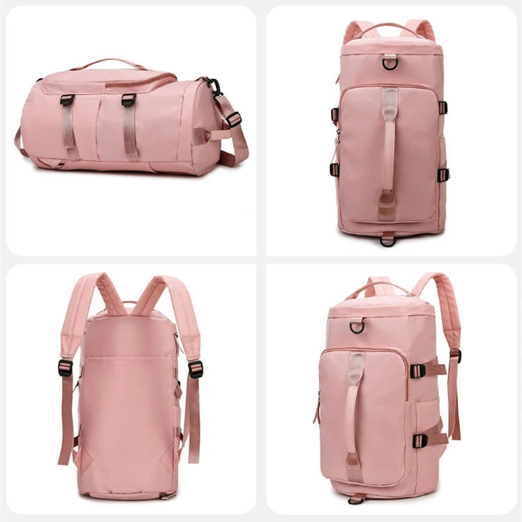 3-in-1 Polyester Travel Backpack with Yoga Mat Storage Pink 1 color SKU reference