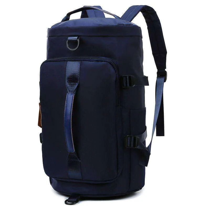 3-in-1 Polyester Travel Backpack with Yoga Mat Storage Navy color SKU reference