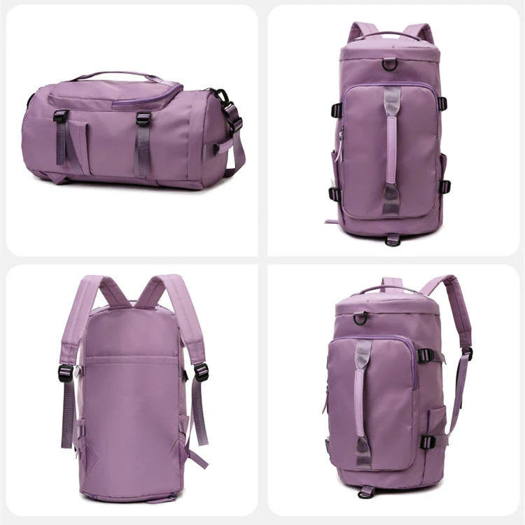 3-in-1 Polyester Travel Backpack with Yoga Mat Storage Purple color SKU reference