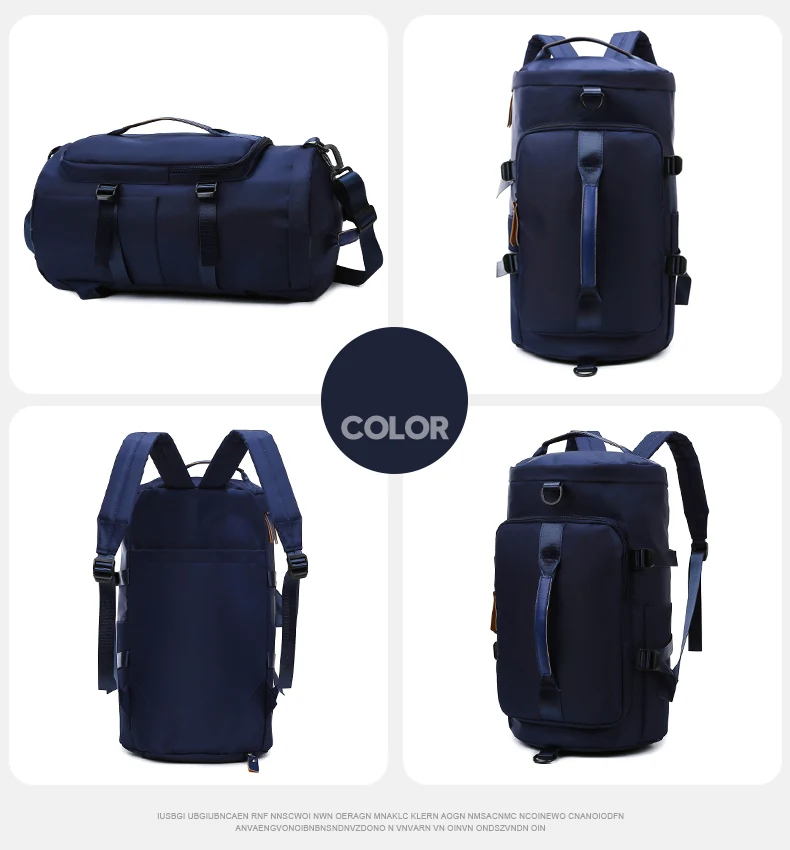 12-Color Sports Duffle with Shoe Compartment Navy color SKU reference