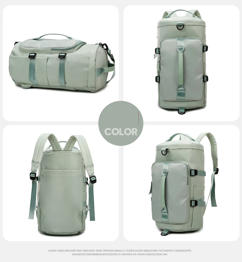 12-Color Sports Duffle with Shoe Compartment Green color SKU reference