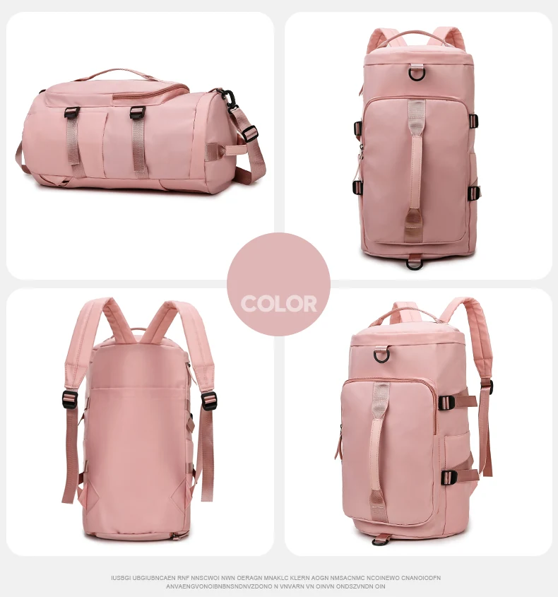 12-Color Sports Duffle with Shoe Compartment Pink color SKU reference
