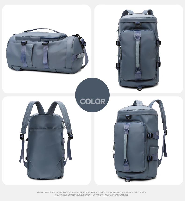 12-Color Sports Duffle with Shoe Compartment Sky blue color SKU reference
