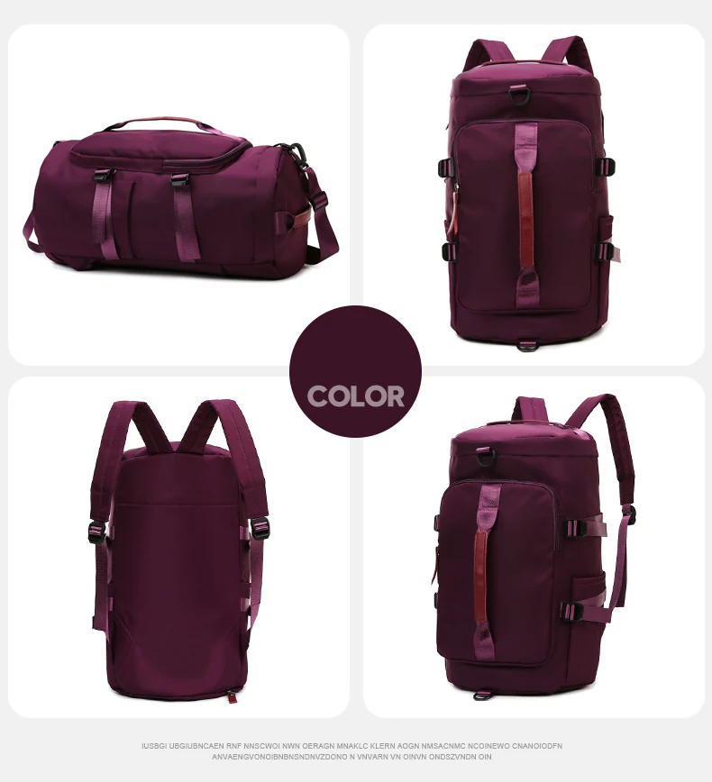 12-Color Sports Duffle with Shoe Compartment Deep Purple color SKU reference